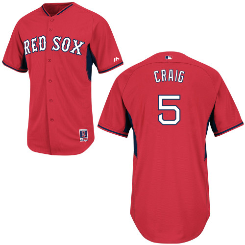 Allen Craig #5 MLB Jersey-Boston Red Sox Men's Authentic 2014 Cool Base BP Red Baseball Jersey